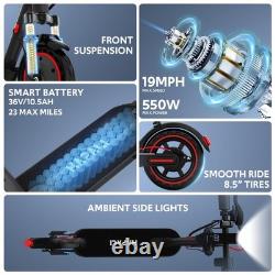 550W Front Suspension Electric Scooter Adults, 36V 10.5Ah Battery, Up to 19MPH