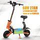 5600W 60V 27AH Foldable Electric Scooter Adult Dual Motor 11in Off-Road Tire
