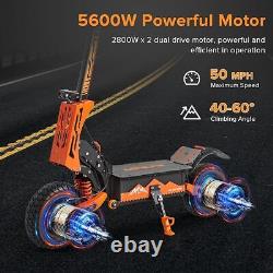 5600W 60V 27AH Foldable Electric Scooter Adult Dual Motor 11in Off-Road Tire