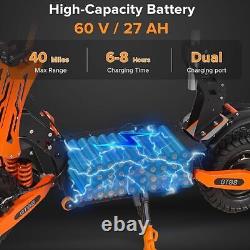 5600W 60V 27AH Foldable Electric Scooter Adult Dual Motor 11in Off-Road Tire