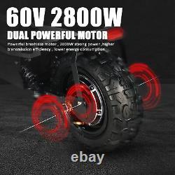 5600W 60V Foldable Electric Scooter Adult Dual Motor 11inch Turbo Off Road Tires