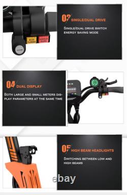 5600W Foldable Electric Scooter for Adult 60V 27AH off-road Dual Motor With Seat