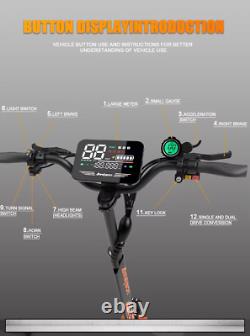 5600W Foldable Electric Scooter for Adult 60V 27AH off-road Dual Motor With Seat