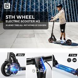 5TH WHEEL 350W Black E-Scooter Adult Long Range Foldable Kick Electric Scooter