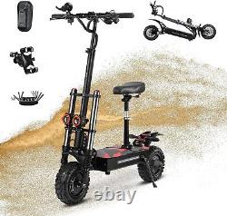 6000W 38AH 55 MPH Folding Electric Scooter Adult Dual Motor 11 Off Road Tire