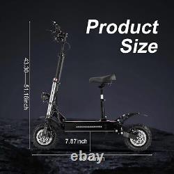 6000W 38AH 55 MPH Folding Electric Scooter Adult Dual Motor 11 Off Road Tire