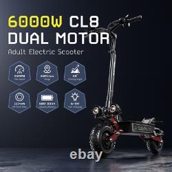 6000W Folding Dual Motor 60V 33A Adult Electric Scooter 11 Road Tire E-Scooter