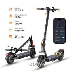 600W 10.2AH ELECTRIC SCOOTER 50KM RANGE FOLDING E-SCOOTER URBAN COMMUTER With APP