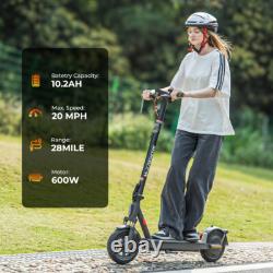 600W 10.2AH ELECTRIC SCOOTER 50KM RANGE FOLDING E-SCOOTER URBAN COMMUTER With APP