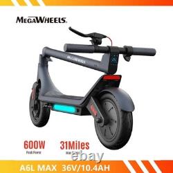 600W Adult Electric Scooter Long Range Folding E-Scooter CityCommuter 10 Tires