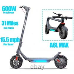 600W Electric Scooter 31 Mile Adult E-Scooter Safe Urban Commute 10 Tire 10.4AH 600W Electric Scooter 31 Mile Adult E-Scooter Safe Urban Commute 10 Tire 10.4AH