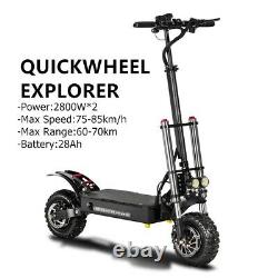 60V 5600W Foldable Dual Motor Off-road Electric Scooter For Large Adults