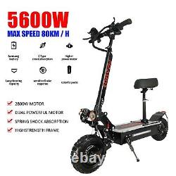 60v 5600w Electric Scooter Adult Dual Motor 11inch Off Road Tires Fast Speed