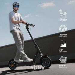 650W Double Suspension Electric Scooter Adults, 36V 18Ah Battery, Up to 22MPH
