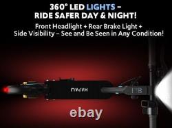 650W Double Suspension Electric Scooter Adults, 36V 18Ah Battery, Up to 22MPH