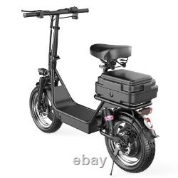 650w Adult Electric Scoote With Seat 14 Tire 48v 15ah 25mph 32miles Peak Motor