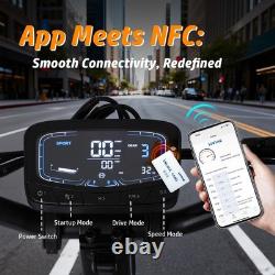 6600W Dual Motor Electric Scooter Adults, 11'' 56MPH E-Scooter With Seat /NFC /APP