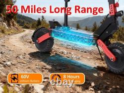 6600W Dual Motor Electric Scooter Adults, 11'' 56MPH E-Scooter With Seat /NFC /APP