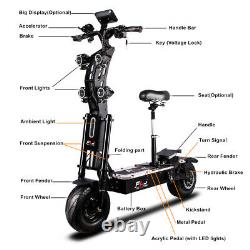 72V 8000W 13inch fat wheel E Scooter 90-130kms range 90km/h FLJ