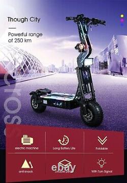 72v 8000w 14 Fat Wheel Mountain Electric Scooter Dual Motor Battery Top Speed