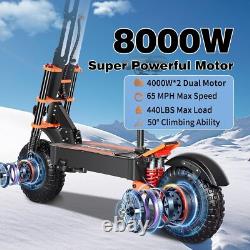 8000W 60V 38.8AH Foldable Electric Scooter Adult Dual Motor 14in Off-Road TireYW
