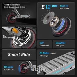 800W 370Wh Electric Scooter 10 Off Road Tire Folding EScooter Commuter 25 mph