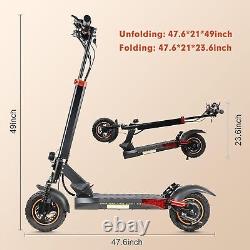 800W Electric Scooter Adult 25mph Folding E-Scooter 48V 10'' Off Road Waterproof