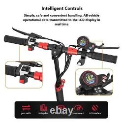 800W Electric Scooter Adult 25mph Folding E-Scooter 48V 10'' Off Road Waterproof