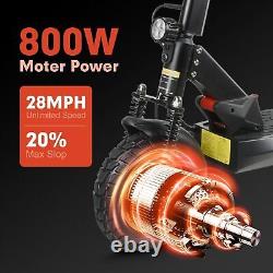 800W Electric Scooter Adult 25mph Folding E-Scooter 48V 10'' Off Road Waterproof