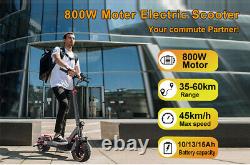 800W Electric Scooter Adult 25mph Folding E-Scooter 48V 10'' Off Road Waterproof