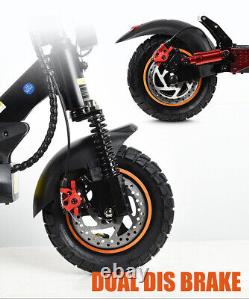 800W Electric Scooter Adult 25mph Folding E-Scooter 48V 10'' Off Road Waterproof