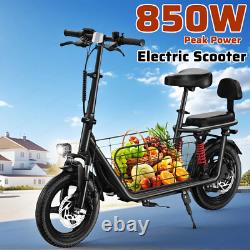 850W Electric Scooter withSeat for Pet and Adult up to 25 Miles 22MPH 330lbs Loads