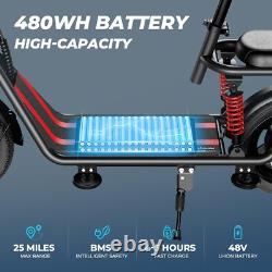 850W Electric Scooter withSeat for Pet and Adult up to 25 Miles 22MPH 330lbs Loads