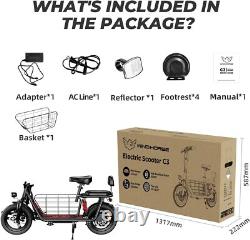 850W Electric Scooter withSeat for Pet and Adult up to 25 Miles 22MPH 330lbs Loads