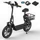 AOVOPRO 500W Adults Electric Scooter 28Mi Long Range 10.5ah Folding With Seat