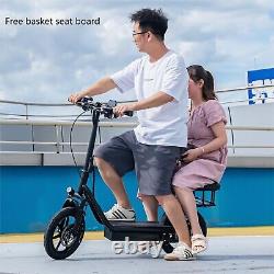 AOVOPRO 500W Adults Electric Scooter 28Mi Long Range 10.5ah Folding With Seat