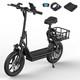 AOVOPRO 500W Adults Electric Scooter 28Mi Long Range 14'' Tires Folding With Seat