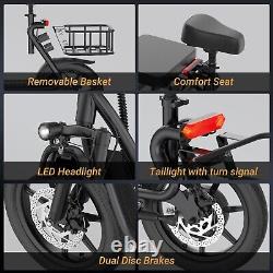 AOVOPRO 500W Electric Scooter Comfortable Seat & Storage Basket 28 Miles Range