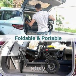 AOVOPRO 500W Electric Scooter Comfortable Seat & Storage Basket 28 Miles Range