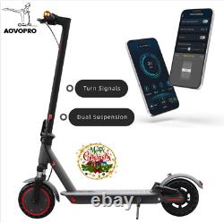 AOVOPRO AP07 Electric Scooter 10.4AH Dual Suspension Turn Signals Foldable 19MPH