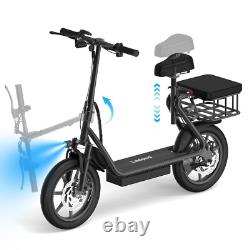 AOVOPRO ESBSPRO Electric Scooter Foldable withSeat, 500W 22.5Ah 22mph 49 Miles