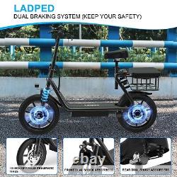 AOVOPRO ESBSPRO Electric Scooter Foldable withSeat, 500W 22.5Ah 22mph 49 Miles