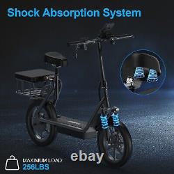 AOVOPRO ESBSPRO Electric Scooter Foldable withSeat, 500W 22.5Ah 22mph 49 Miles