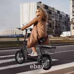 AOVOPRO ESBSPRO Electric Scooter Foldable withSeat, 500W 22.5Ah 22mph 49 Miles