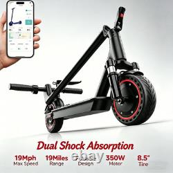 AOVOPRO Electric Scooter 10.5AH Dual Suspension Foldable 19MPH shock absorption