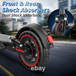 AOVOPRO Electric Scooter 10.5AH Dual Suspension Foldable 19MPH shock absorption