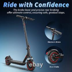 AOVOPRO Electric Scooter 10.5AH Dual Suspension Foldable 19MPH shock absorption