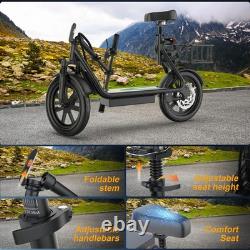 AOVOPRO Electric Scooter for Adults, 14INCH ESCOOTER with Seat Luggage Basket