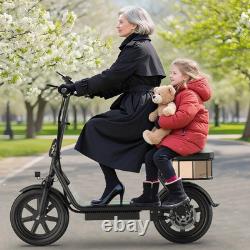 AOVOPRO Electric Scooter for Adults, 14INCH ESCOOTER with Seat Luggage Basket