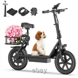 AOVOPRO Electric Scooter for Adults with Seat Range 50Miles, Foldable E-Scooter